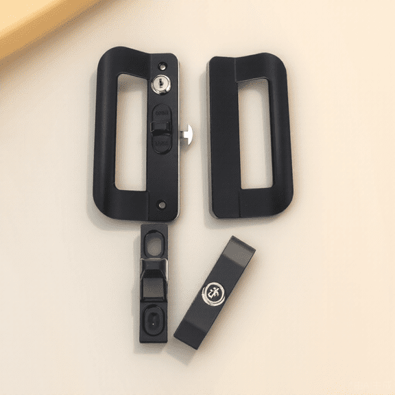 UPOUART 1 Set Commercial Door Handle Black Aluminium Alloy for DIY Projects