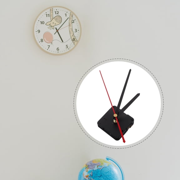 UPOUART Clock Kit Red Plastic Quiet Movement for All Clock Faces, Easy Assembly, 1 Set for Home and Office