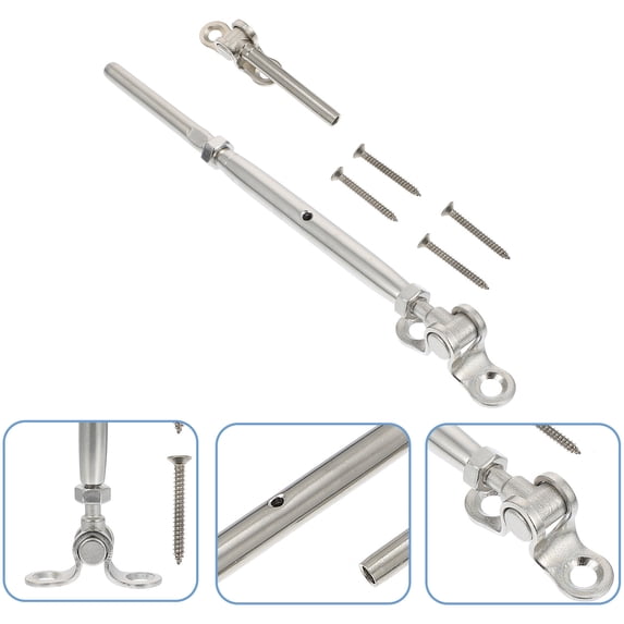 UPOUART 1 Set Flat Head Weatherproof Cable Railing System Kit Suitable for Wire Rope Hardware Accessory
