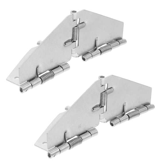 UPOUART 1 Set Folding Table Hinge Foldable Self-locking Hinge Stainless Steel Silver for Kitchen Weight-bearing