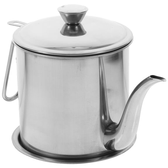 UPOUART 1 Set Kitchen Oil Container 304 Stainless Steel 23X13X15CM 1.4L Capacity For Home and Restaurant Kitchens