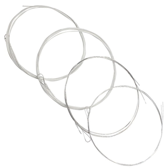 UPOUART Universal Mandolin Strings Set Steel Silver 1 Set 4 Strings 4.3x4.3x0.4in