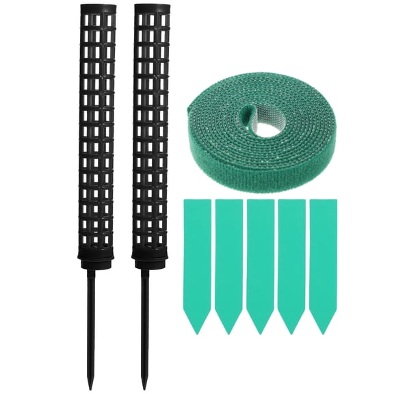UPOUART Indoor Plant Growth Moss Pole Stakes Black PVC 1 Set