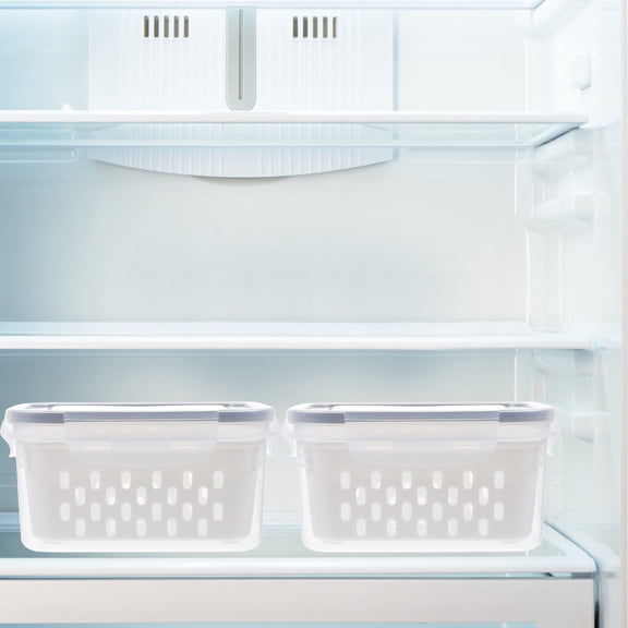 UPOUART Plastic Drain Basket with Lid, Dual-Layer Design for Space-Saving, Efficient Kitchen Storage and Organization