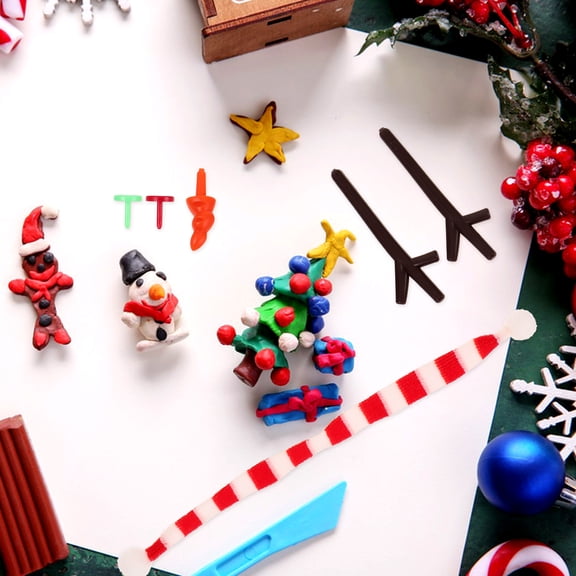 UPOUART Snowman Ornament Craft Kit with Plastic Accessories, Holiday Decoration Set for Family Fun and Projects