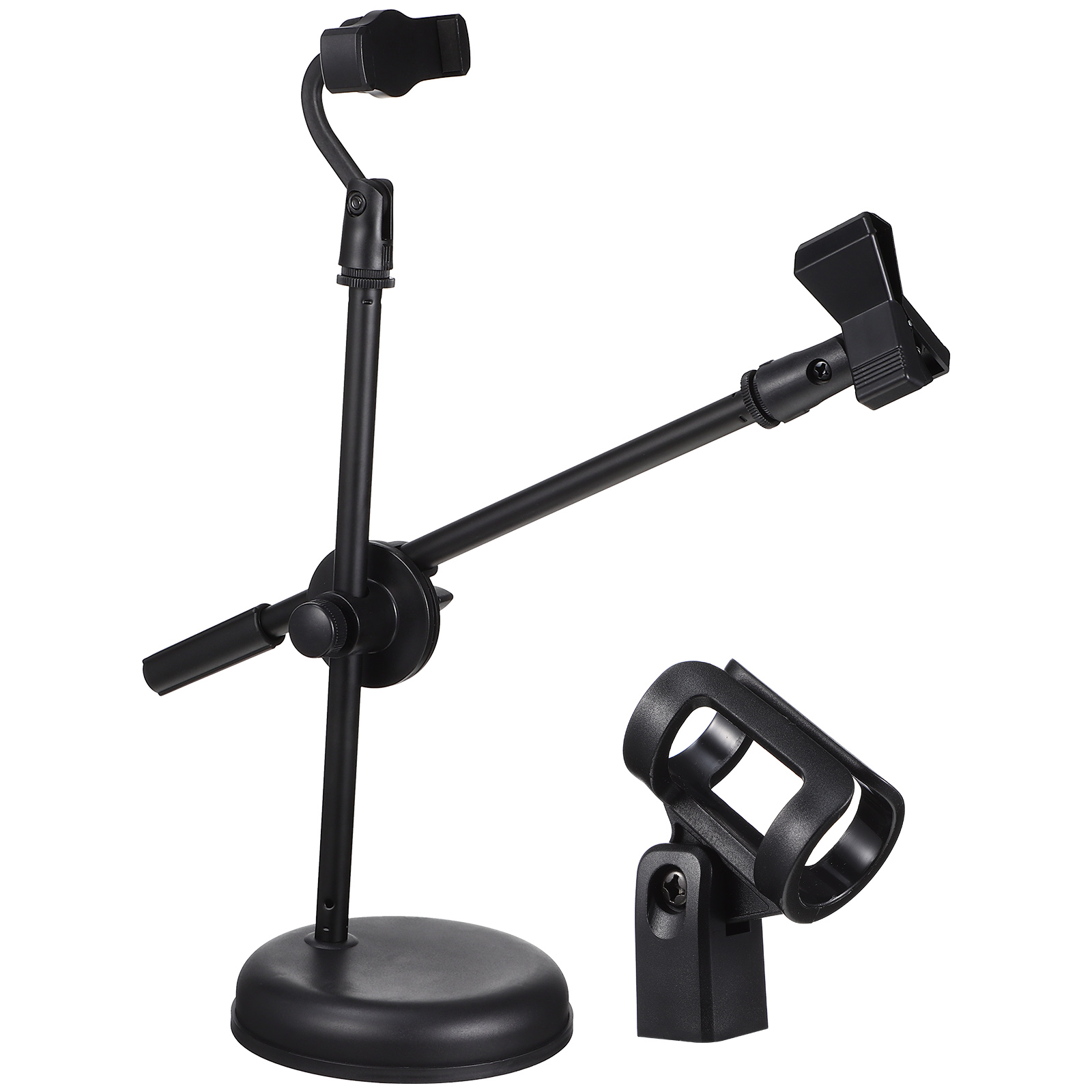 UPOUART Adjustable Microphone Stand Desktop Holder for Podcasting, Streaming, and Recording - Plastic, Multiple Colors Available