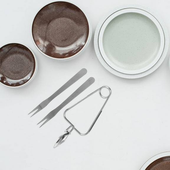 UPOUART Silver Snail Tong Fork Set Stainless Steel for Home Use