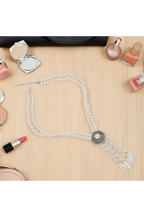 Vintage White Faux and Crystal Necklace Set, Statement Jewelry for Brides, Weddings, and Special Occasions