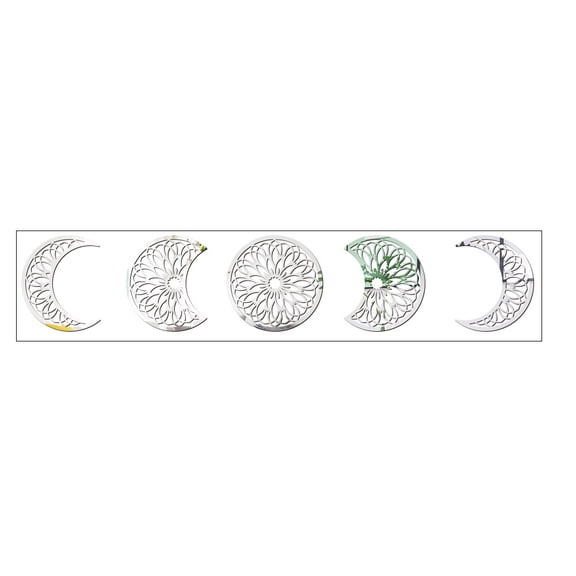 UPOUART Acrylic Moon Wall Stickers Set for Home Decor, Living Room, Bedroom, and Comfortable Space Design