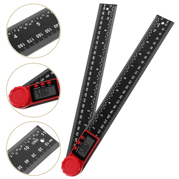 UPOUART 1 Set of Angle Tool Woodworking Angle Protractor ABS Black for Amateurs