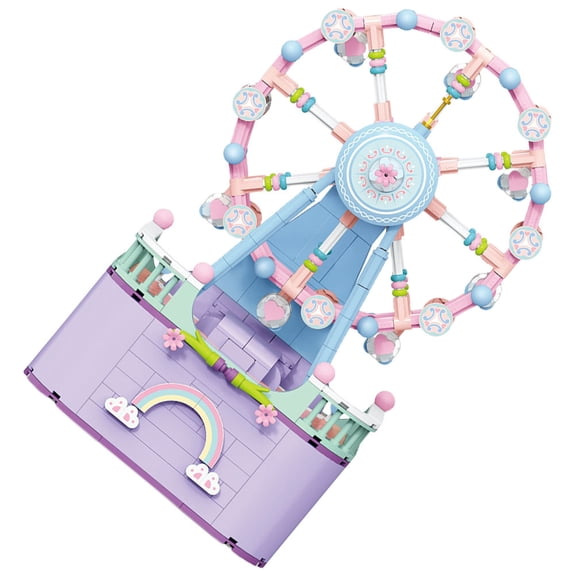 UPOUART 1 Set of DIY Music Box Toy Building Blocks Set Violet Plastic for Creative Playtime