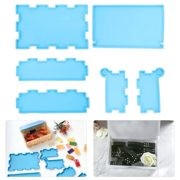UPOUART 1 Set of DIY Storage Box Mold Silicone Recyclable for Friends who Love DIY Crafts Blue Creative Design