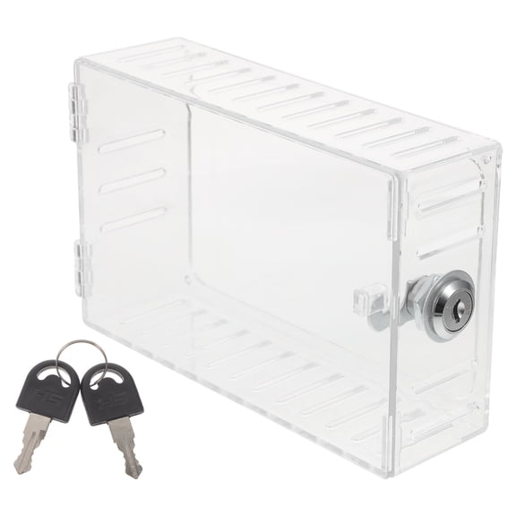 UPOUART 1 Set of Universal Thermostat Security Box Lockable Transparent Rectangular Wall Mountable