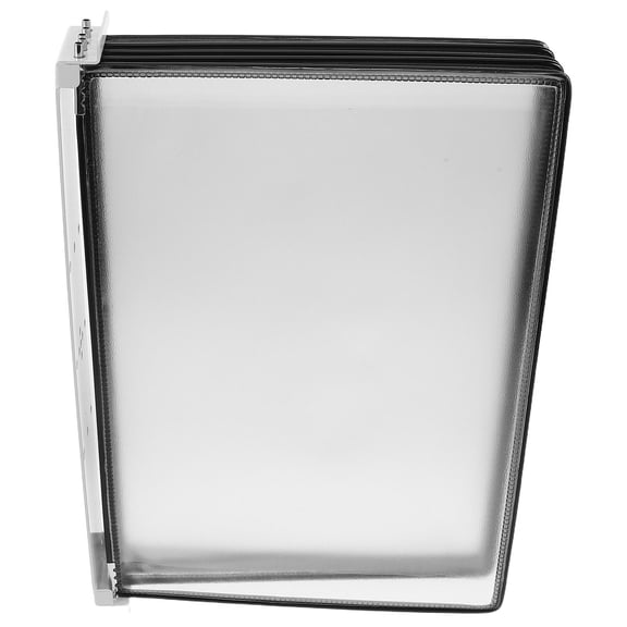 UPOUART 10 Page File Display System for A4 Documents Made of PVC Material in Black 1Set