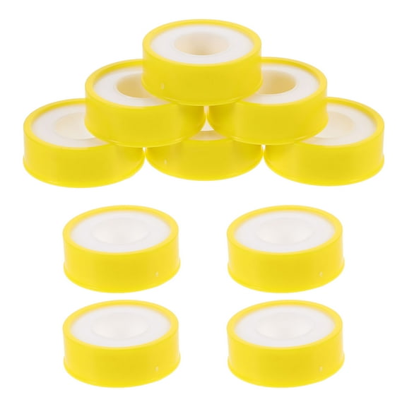 UPOUART 10 Rolls Thread Seal Tape Yellow PTFE For Drinking Water Pipes Industrial Users