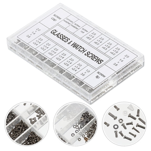 UPOUART Eyeglasses Repair Tools Kit Aluminum Alloy Screwdriver Cloth 1000 Pieces