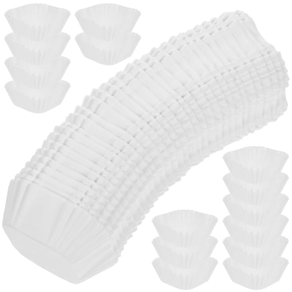 UPOUART Cupcake Holders White Wood Pulp for Baking Simple Design 1000Pcs