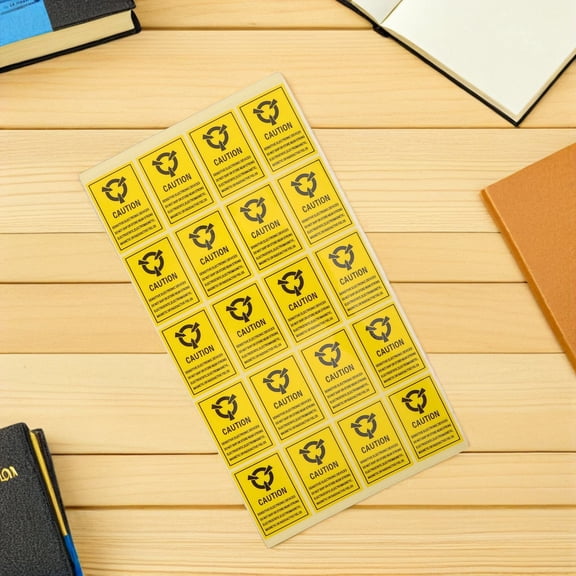 UPOUART 1000Pcs Yellow Antistatic Clear Warning Stickers for Hard Drive Protection Labels