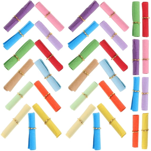 UPOUART 100Pcs Blank Scroll Mini Paper Scrolls Assorted Color for ...