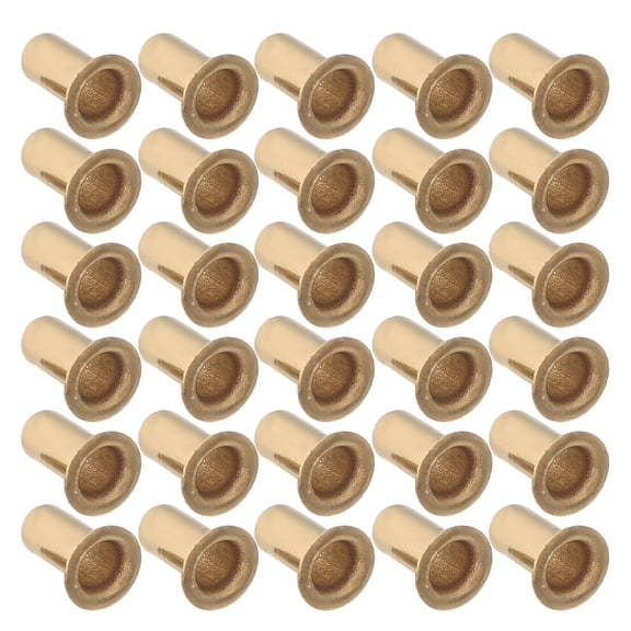 UPOUART 100Pcs Golden Copper Rivets Hollow Eyelets Durable for Belts Shoes Handbags