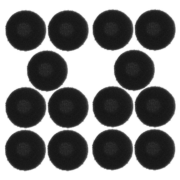 UPOUART 100Pcs Earbud Pad Covers Black Soft Round Replacement Cushions for Earbud Protection