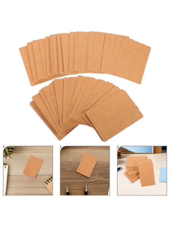 100Pcs Key Chain Display Cards Brown Kraft Paper Sturdy Small Business Packaging Supplies