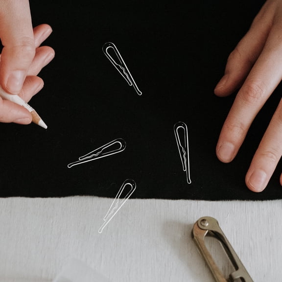 UPOUART 100Pcs Multifunctional Transparent Plastic Clips for Shirts Pants Skirts Secure Garment Holders