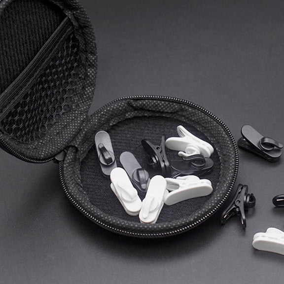 UPOUART 100Pcs Multipurpose Rotating Earphone Holder Clips Black Plastic Cable Organizers