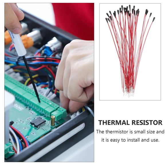 UPOUART 100Pcs Negative Temperature Coefficient Thermistor Resistors with Thick Insulating Layer for Electronics