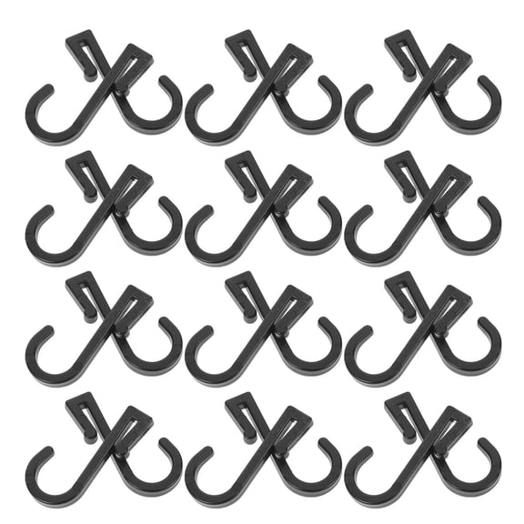 UPOUART 100Pcs Plastic S Hooks for Wire Rack Hanging and Kitchen Bathroom Organization Black