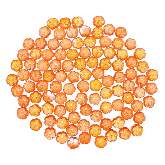 UPOUART 100Pcs Pumpkin Spacer Beads Silk Color for Making Fall