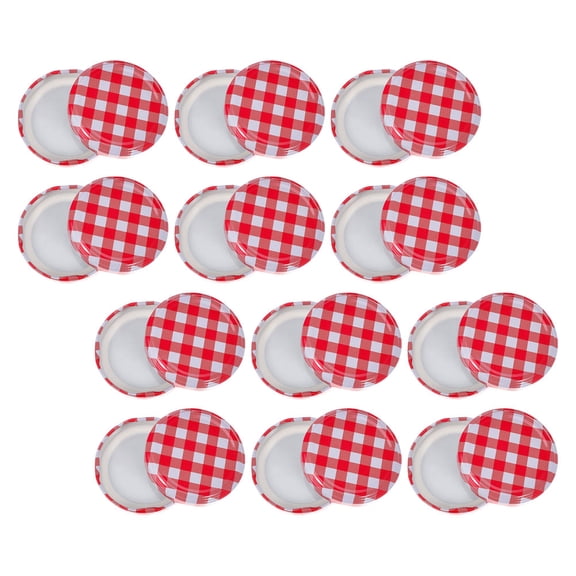 UPOUART Red Iron Mason Jar Lids, High Seal Canning Caps for Jam, and Easy to Twist, 100Pcs