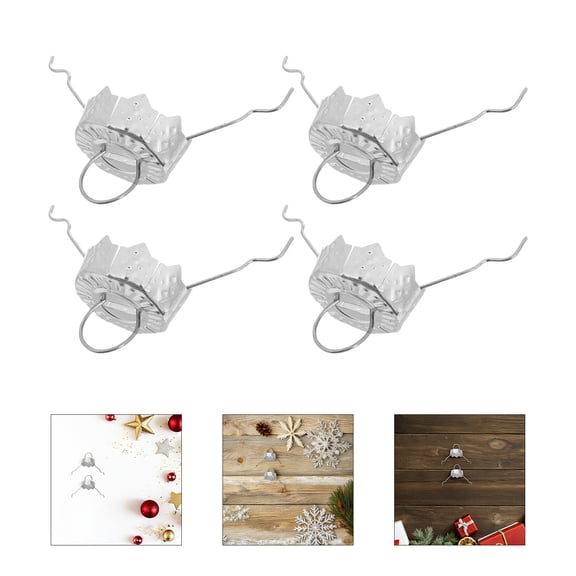 UPOUART 100 Pieces Round Plated Metal Ornament Caps Replacement for Christmas Tree Decorations Hanging