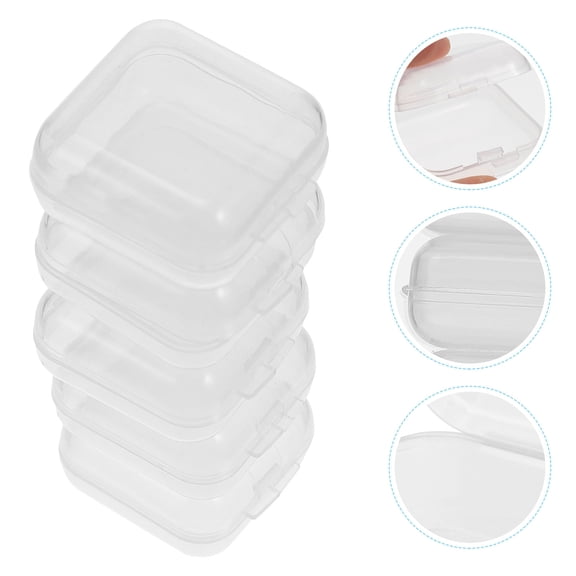 UPOUART 100Pack Small Clear Storage Containers for Jewelry Organization
