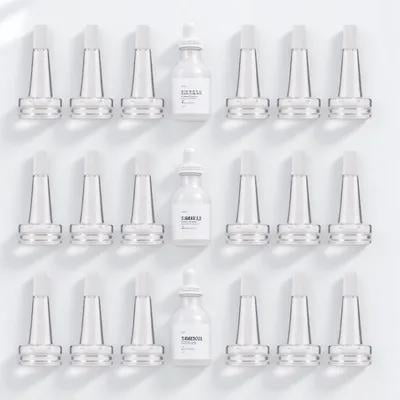 UPOUART 100Pcs Transparent Plastic Vial Bottle Caps Strong Durable Caps for Liquid Bottle Sealing