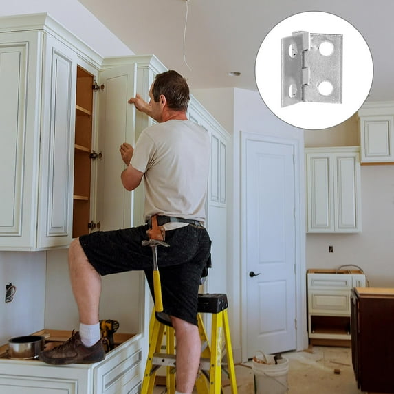 UPOUART 100Pack Silver Mini Hinges Durable Strong Buffering Strength for Craft Projects