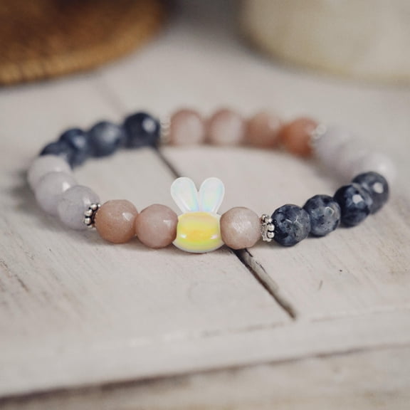 UPOUART Acrylic Bunny Spacer Beads Assorted Color for Jewelry Making 100Pcs