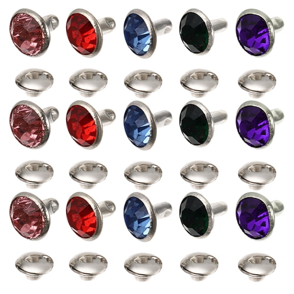 UPOUART 100pcs Acrylic Rhinestone Craft Rivets for Bags, Accessories, and Projects - Perfect Decoration for Crafters