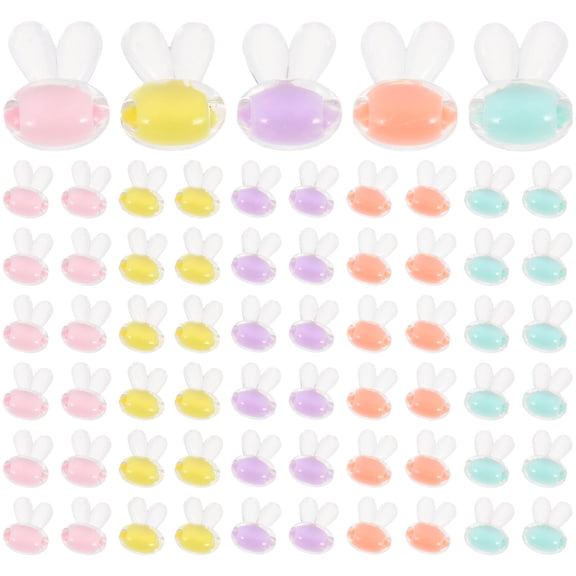 UPOUART Acrylic Bunny Beads Assorted Color for Jewelry Making Decor 100Pcs