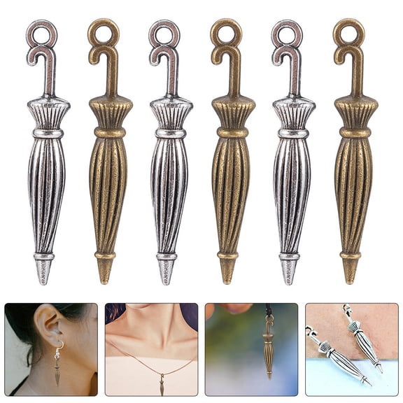 UPOUART 100-Piece Metal Umbrella Pendant Charms Assorted Colors for Jewelry Making, Bracelets, Keychains, and Craft Projects