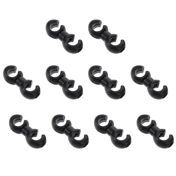 UPOUART 10-Pack Black Clip Clamp S-Hook Clips for Secure Fixing and Daily Cycling Use
