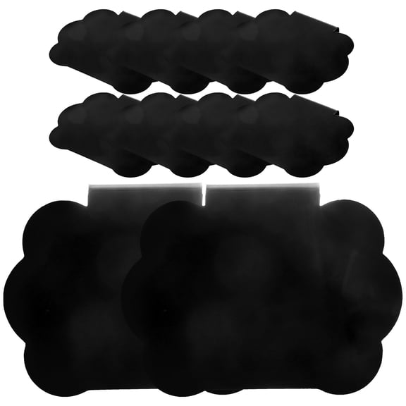 UPOUART 10Pcs Acrylic Clip on Labels Blackboard Type Removable Label Clips for Basket Display