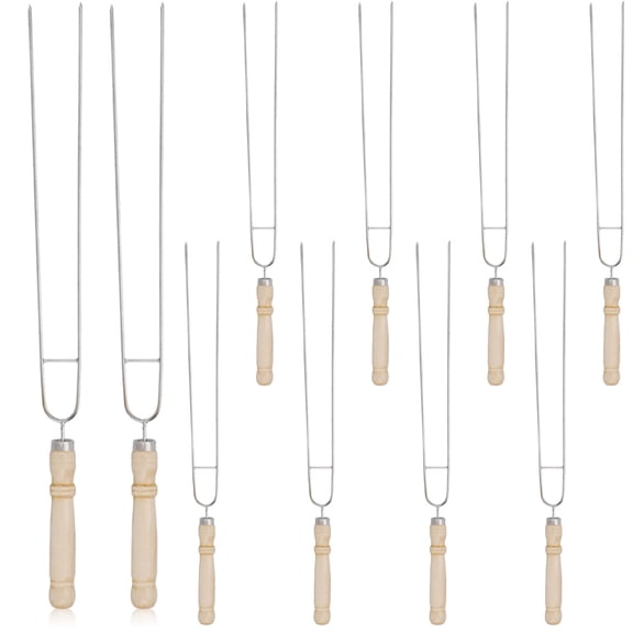 UPOUART 10Pcs Assorted Color Heat Resistant BBQ Skewers for Barbecue Forks and Grills