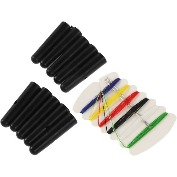 UPOUART 10Pcs Black Plastic Umbrella Bone Covers for Folding Umbrella Replacement Accessories