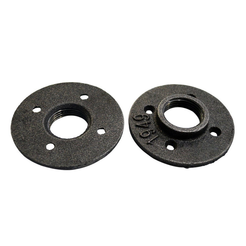 UPOUART 10Pcs Black Wall Mounted Flange Iron Pipe Fittings Durable and ...