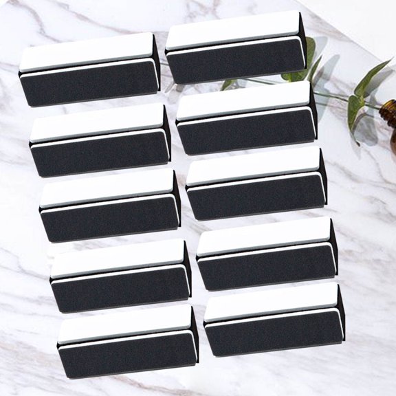 UPOUART 10-Piece Black Nail Buffer Blocks, Bodhi Sponge Nail Files, 4-Sided Polishing Buffers for Home Salon Care