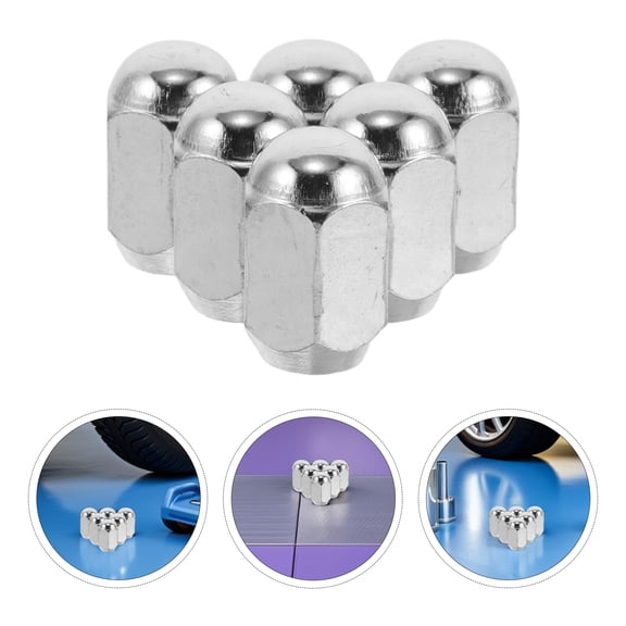 UPOUART 10Pcs Car Wheel Bolt Set Plated Silver Alloy Hub Flange Bolts for Secure Automotive Wheel Mounting