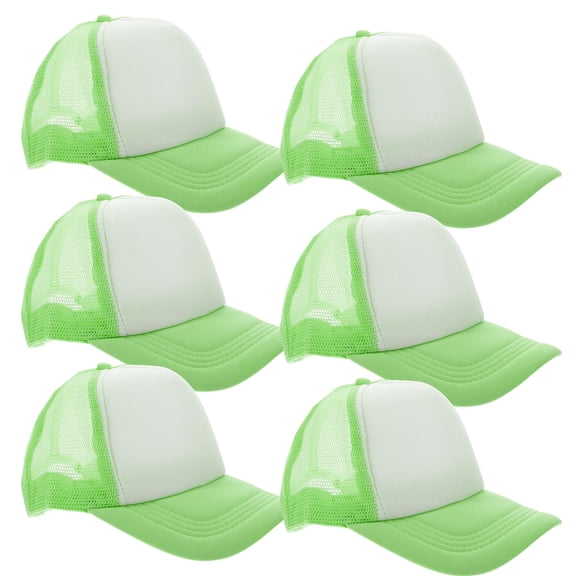 UPOUART Set of 10 Breathable Mesh Caps with Round Brim, Polyester Hats for Cycling, Fishing, Golf, and Outdoor Sports