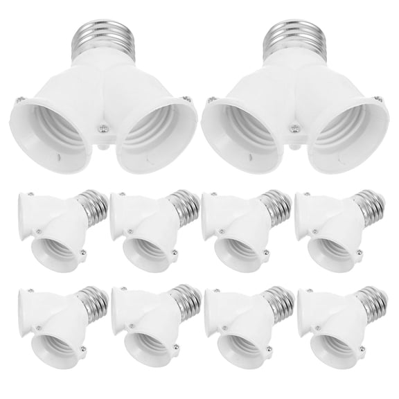 UPOUART 10Pcs E27 Light Socket Splitter with Adjustable Angle Plastic and Metal Lamp Holder for Bulbs