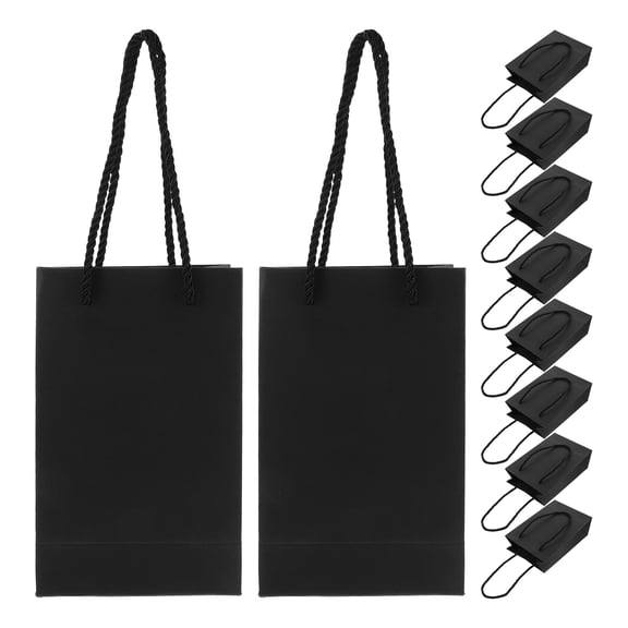 UPOUART 10Pcs Flower Wrapping Bag Black Paper for Simple Design Storage